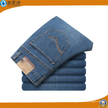 Benutzerdefinierte Männer Blue Denim Jeans Grundlegende Baumwolle Jean Hosen